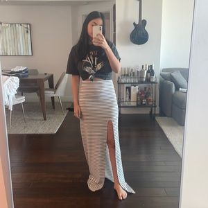 Stripe maxi skirt